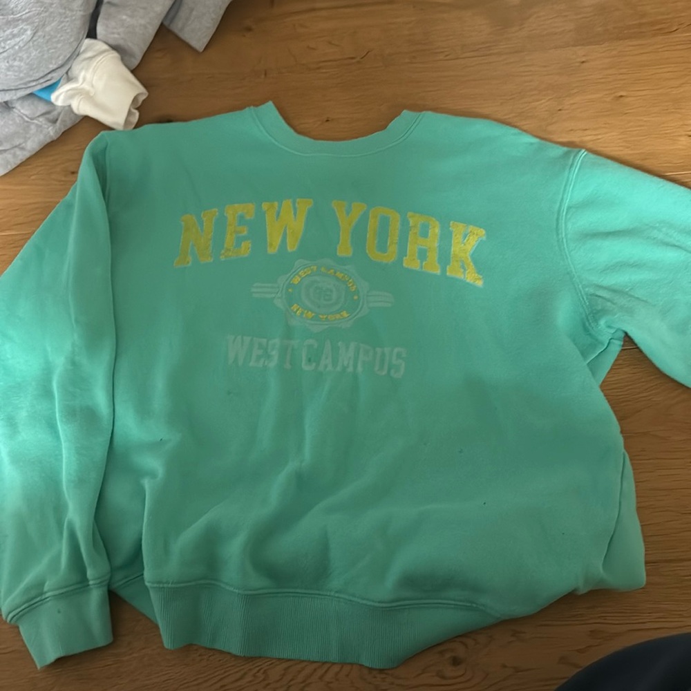 New York crew neck, small, green